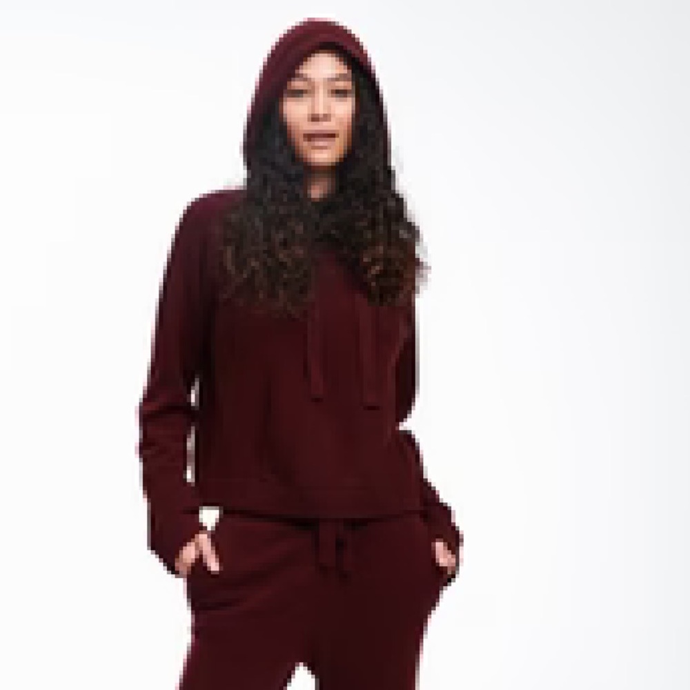 Brand new w/ tags! Naadam Merlot cashmere hoodie